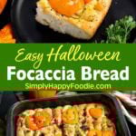 Easy Halloween Focaccia Bread