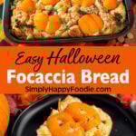 Easy Halloween Focaccia Bread