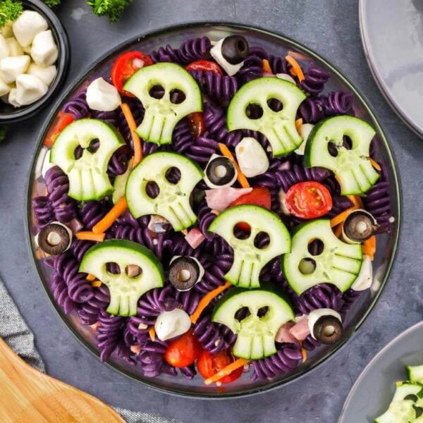 Skull Halloween Pasta Salad