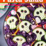 Halloween Pasta Salad with Cucumber Skulls