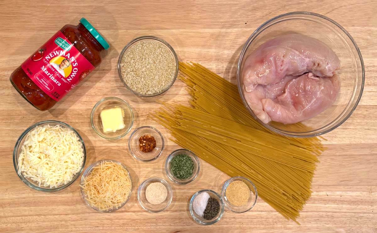 chicken parmesan ingredients shot