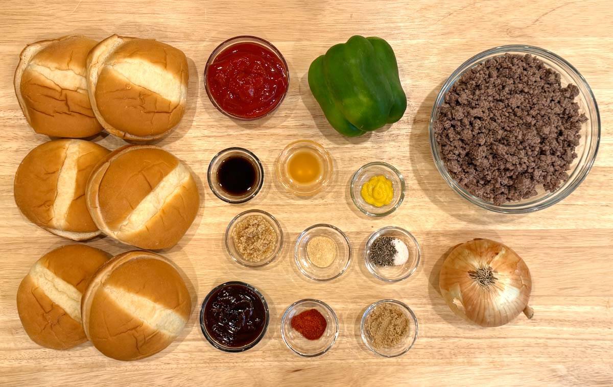 sloppy joes ingredients shot