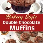 Bakery Style Double Chocolate Muffins