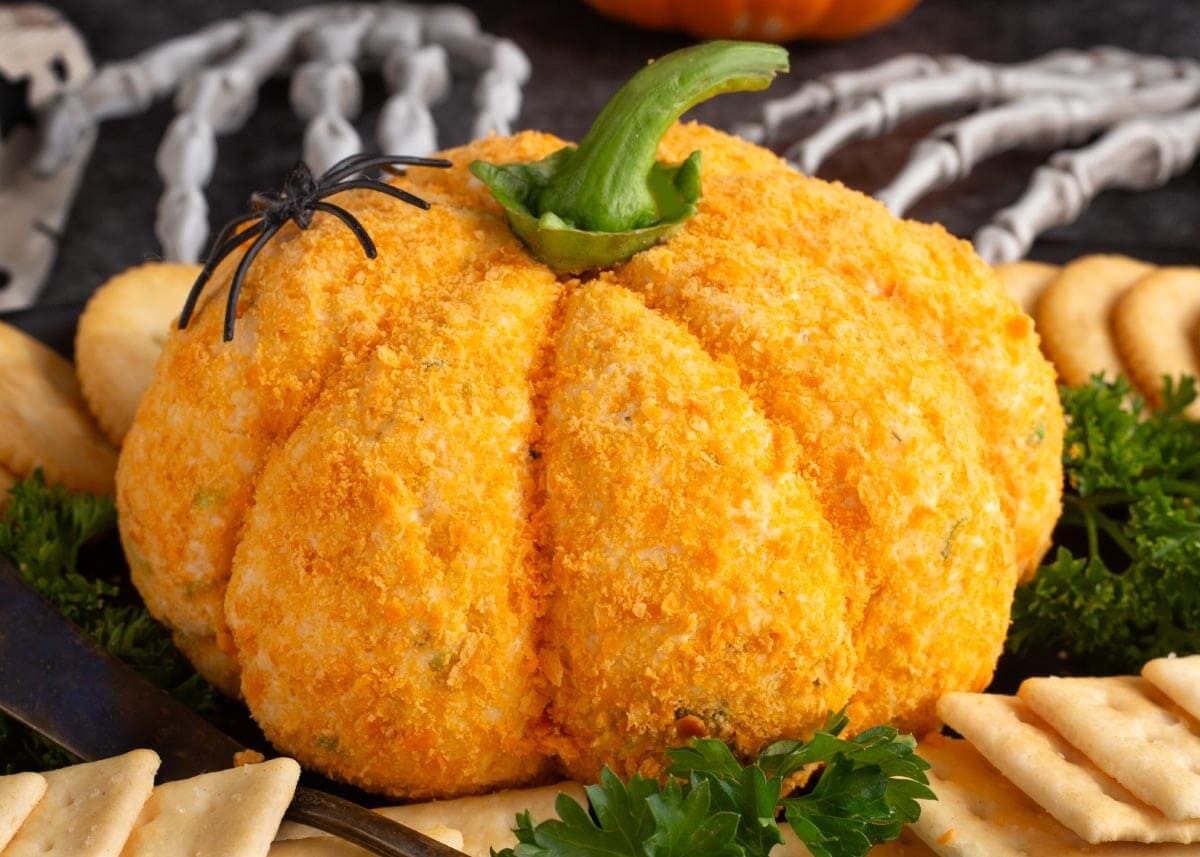 Halloween Pumpkin Cheese Ball