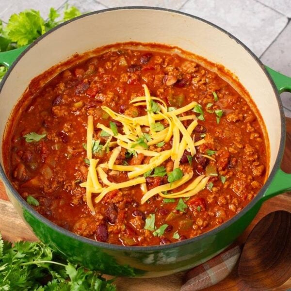pot of wendy's style chili