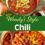 green pot and a bowl of chili