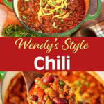 green pot and a bowl of chili
